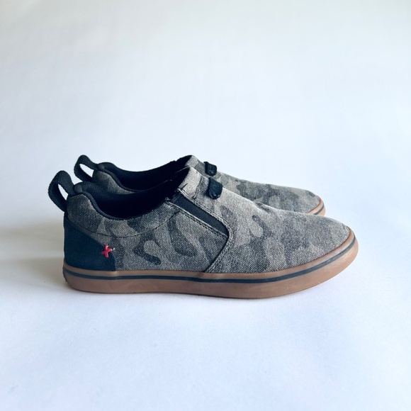 Men’s Xtra Tuf Green Military Fabric Rubber Outsole Low Top Sneakers Size 8 - Picture 2 of 16